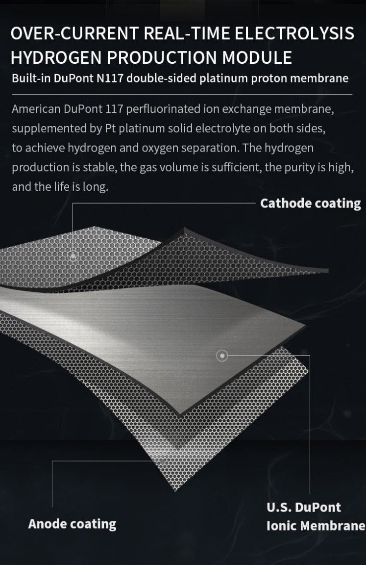 Technical diagram of a hydrogen production module with DuPont materials